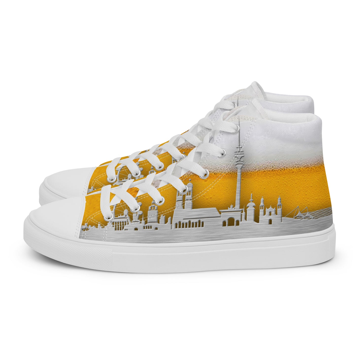High-Top Leinenschuhe für Herren - München Skyline