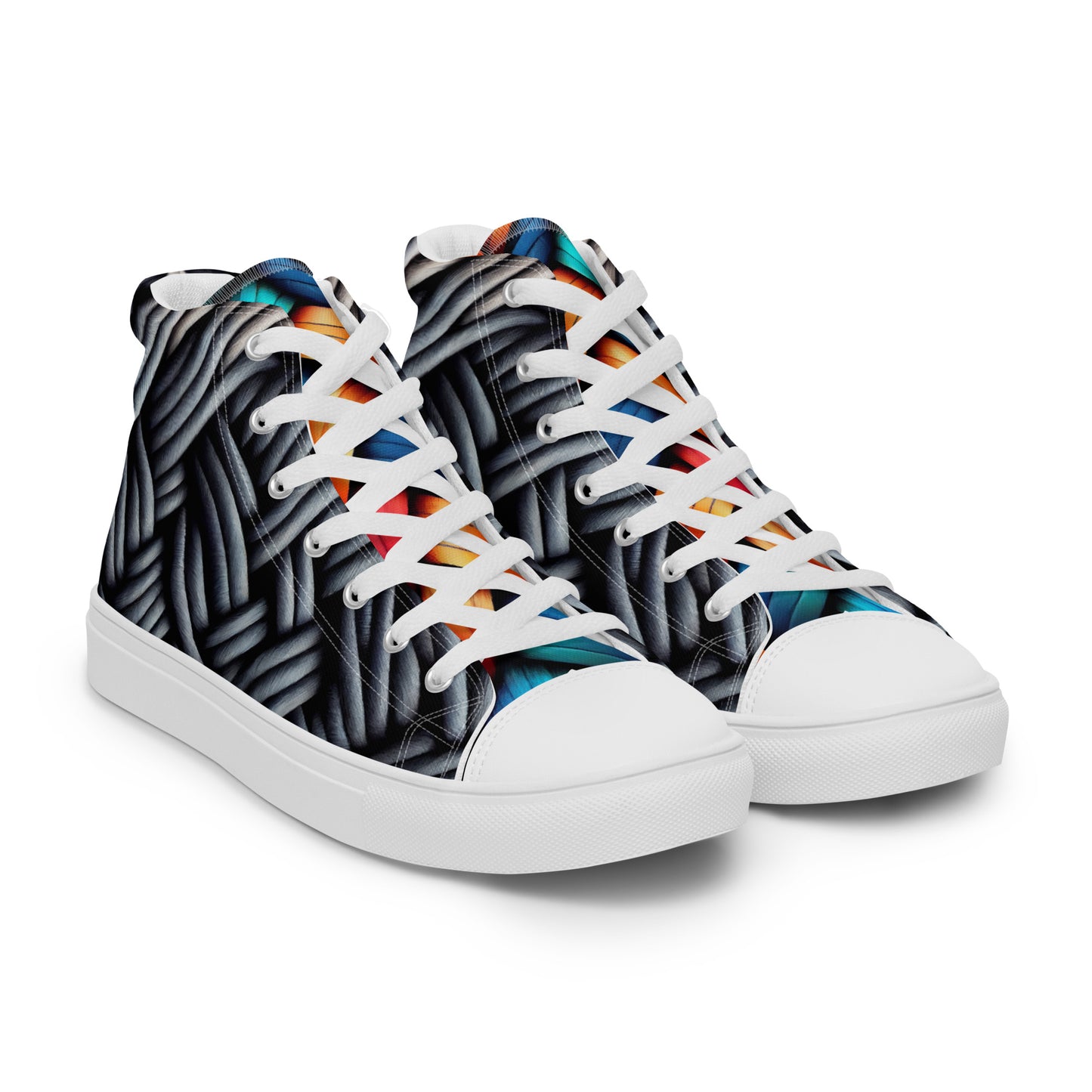 High-Top Leinenschuhe für Herren - Geflochten