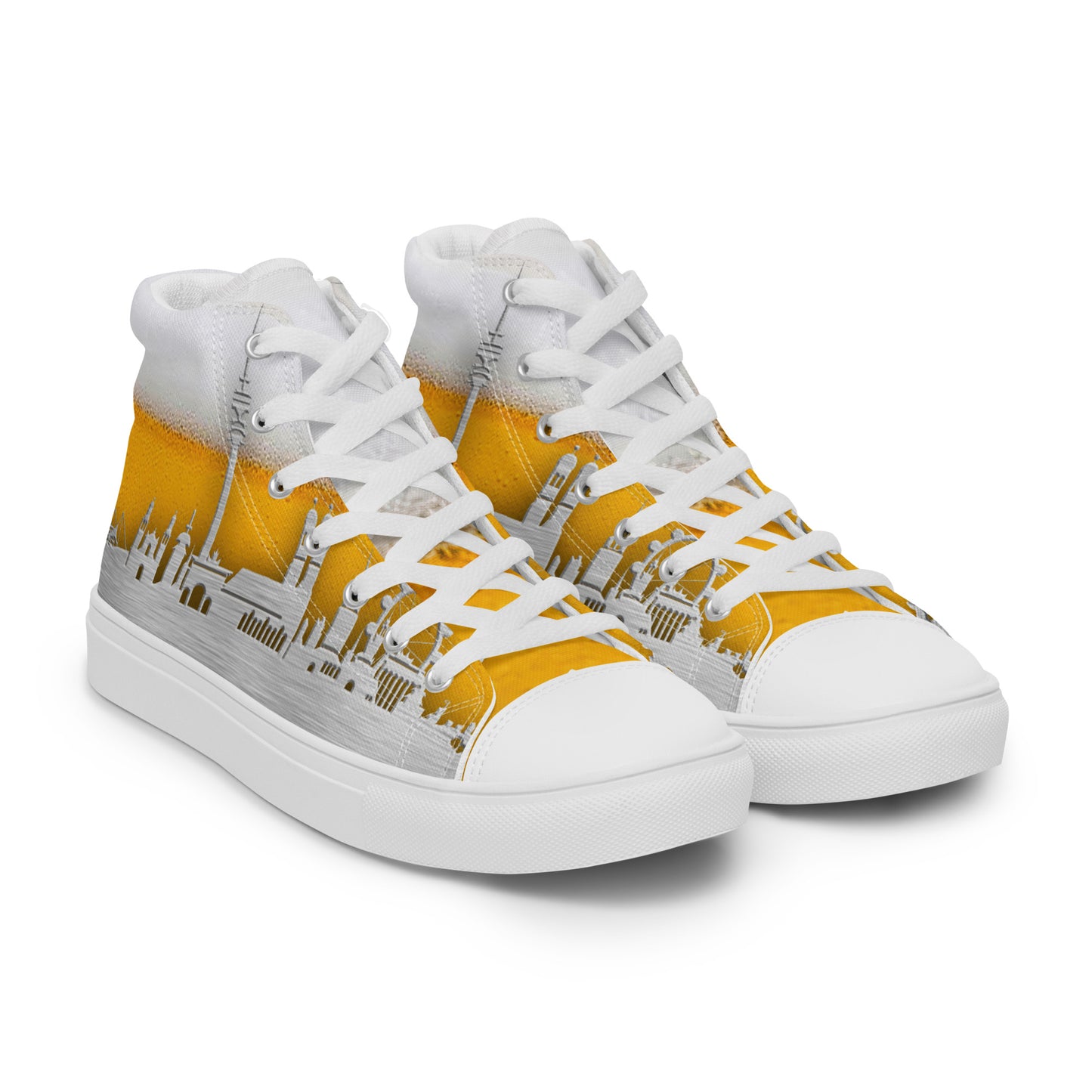 High-Top Leinenschuhe für Herren - München Skyline