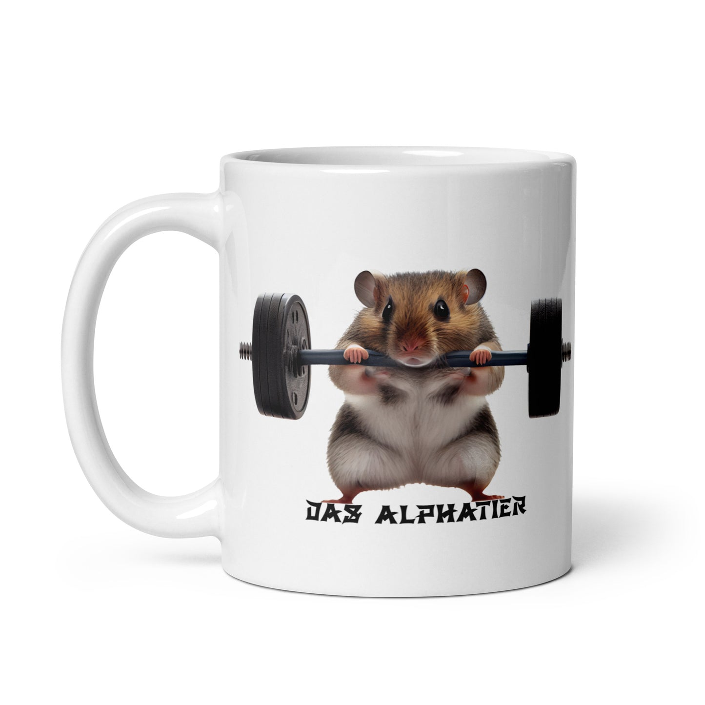 Weiße, glänzende Tasse - Das Alphatier