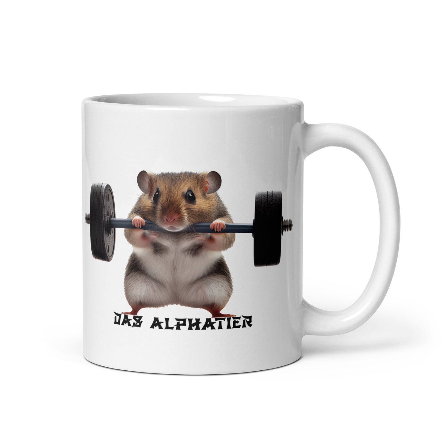 Weiße, glänzende Tasse - Das Alphatier