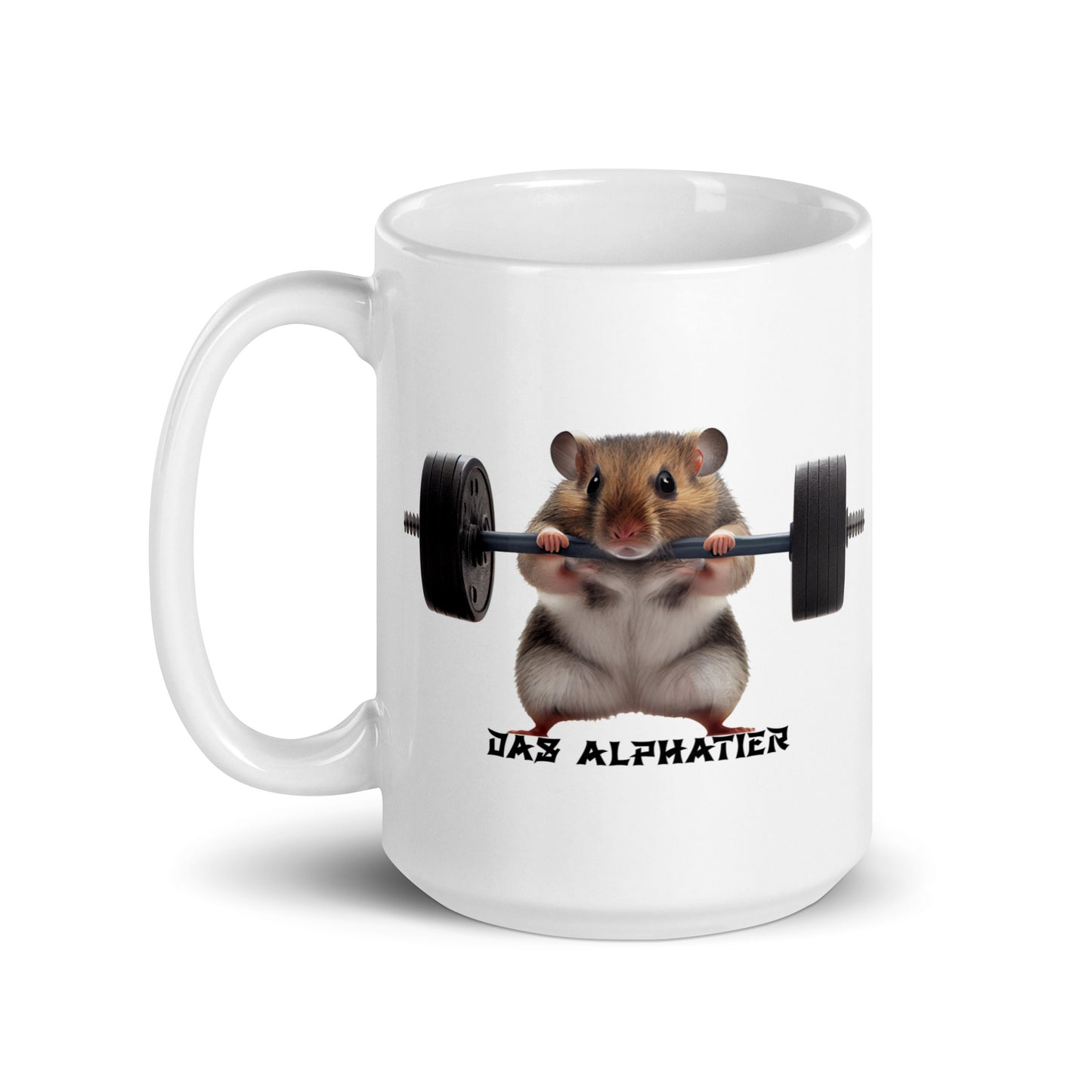 Weiße, glänzende Tasse - Das Alphatier