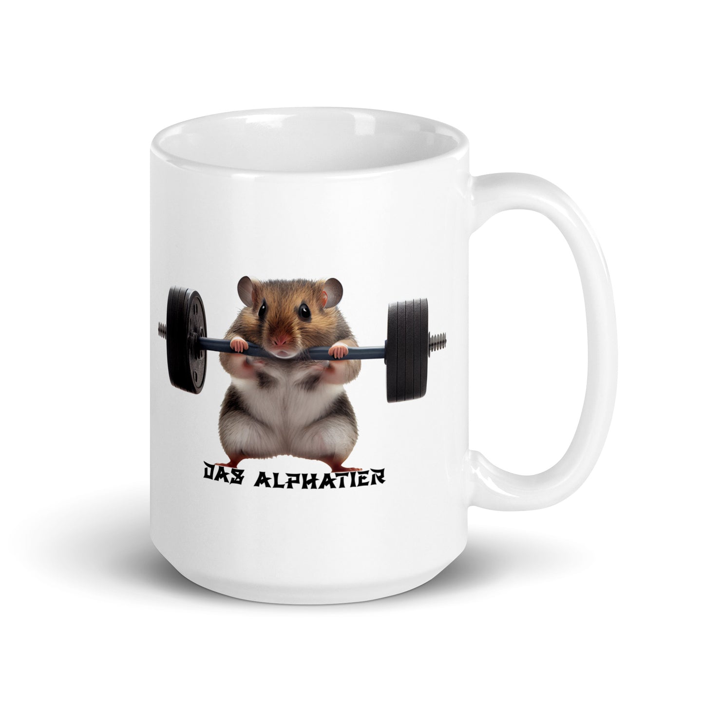 Weiße, glänzende Tasse - Das Alphatier