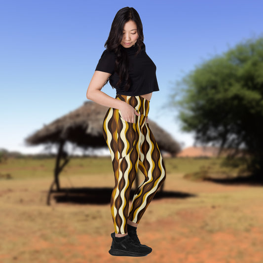 Leggings mit Taschen - Afrika Linien