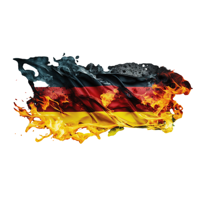 Weiße, glänzende Tasse - Deutsche Flagge