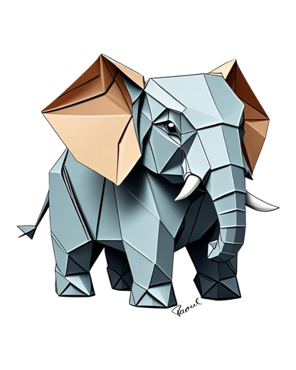DryBlend® T-Shirt - Origami Elefant