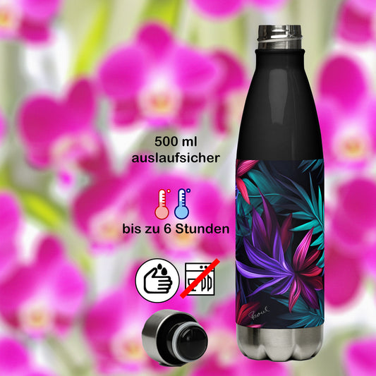 Edelstahl Trinkflasche - Exotic Flower