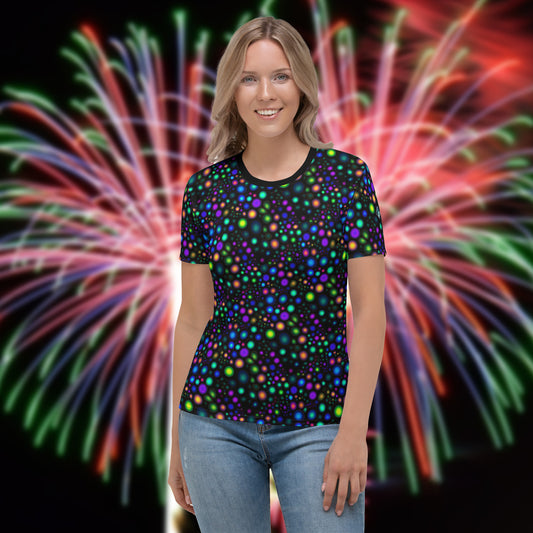 AllOver-Damen-T-Shirt - Leuchtpunkte