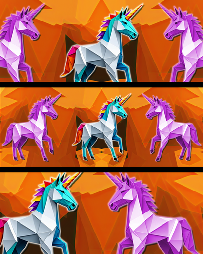 Pint-Glas - Origami-Einhorn