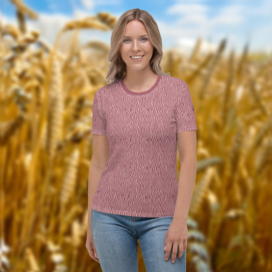 AllOver-Damen-T-Shirt - Rosa Ähren