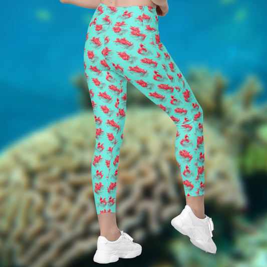 Leggings mit Taschen - Rote Flamme