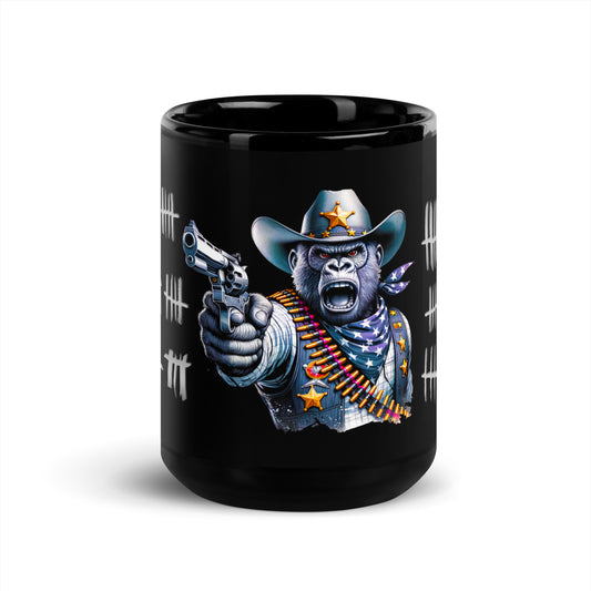 Schwarze glänzende Tasse - Wer ist der Nächste