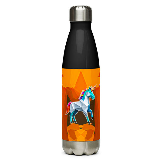 Edelstahl Trinkflasche - Origami-Einhorn