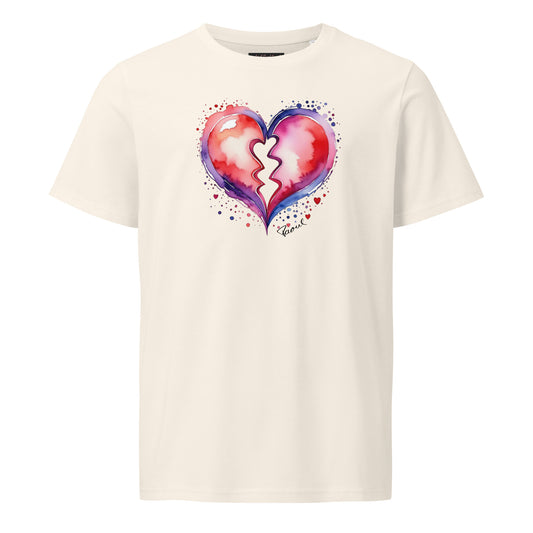 Mittelschweres Damen Bio-T-Shirt - gebrochenes Herz