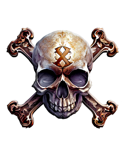 Weiße, glänzende Tasse - Totenkopf-Skull