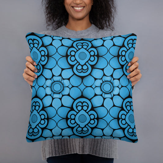 Kissen - Blume Blau