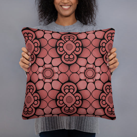 Kissen - Blume Bordeaux