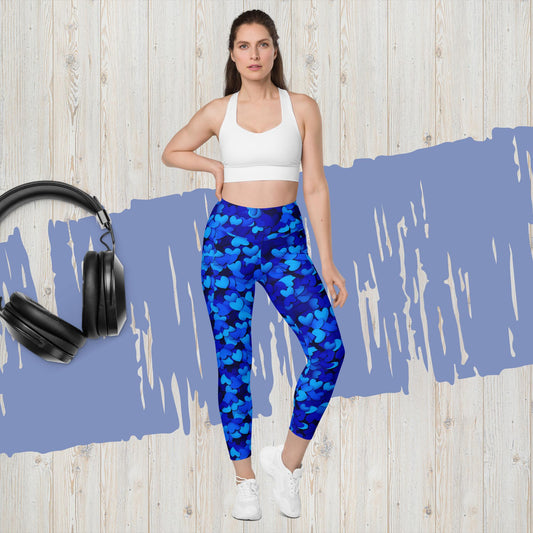 Leggings mit Taschen - DKblaue Herzen