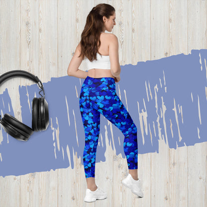 Leggings mit Taschen - DKblaue Herzen