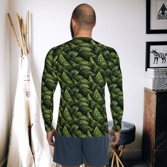 Herren-Rash-Guard - Tarnmuster Blätter