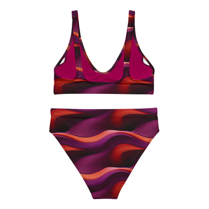 High Waist Bikini - Violette Wellen