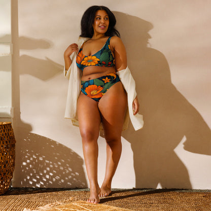 High Waist Bikini  - Blumenwiese