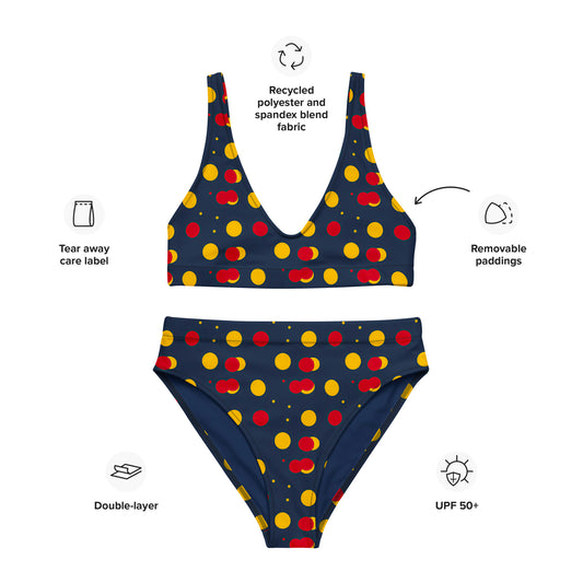 High Waist Bikini - Red Dot