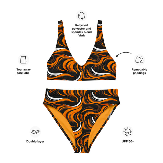 High Waist Bikini - Tiger
