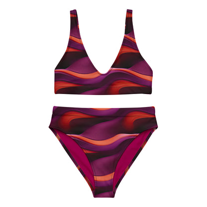 High Waist Bikini - Violette Wellen