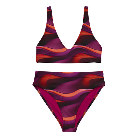 High Waist Bikini - Violette Wellen