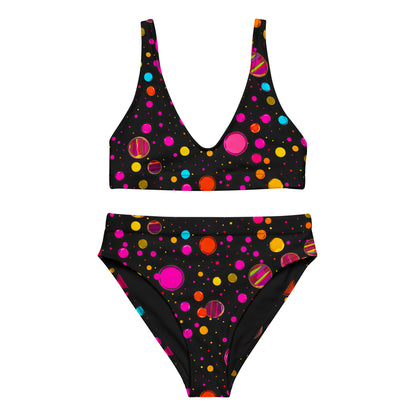 High Waist Bikini - Buntes All
