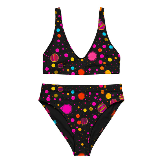 High Waist Bikini - Buntes All