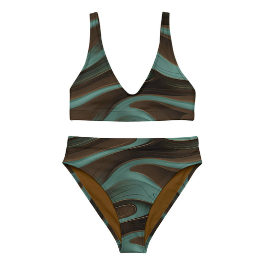 High Waist Bikini - Brown