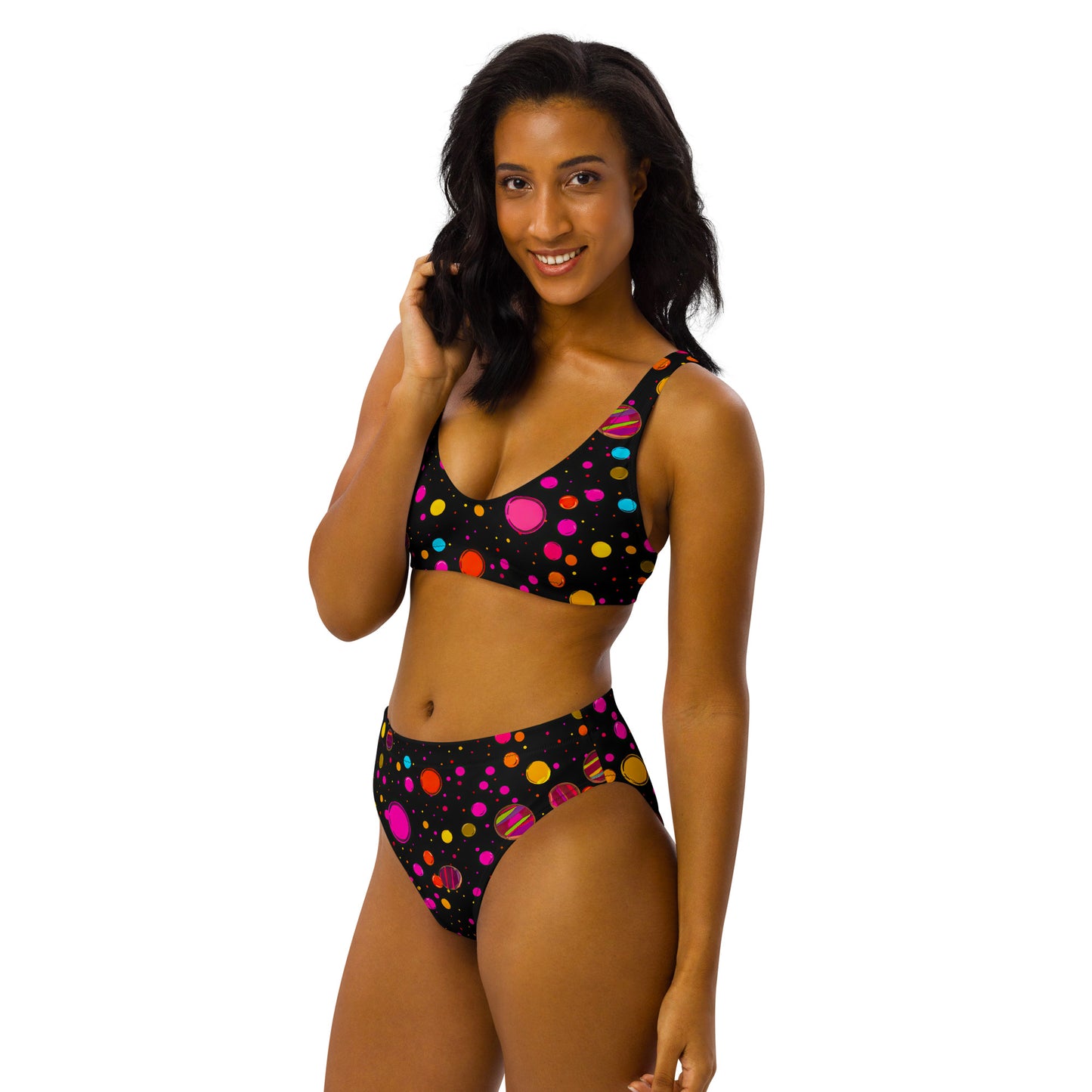 High Waist Bikini - Buntes All
