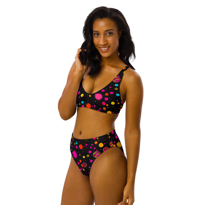 High Waist Bikini - Buntes All