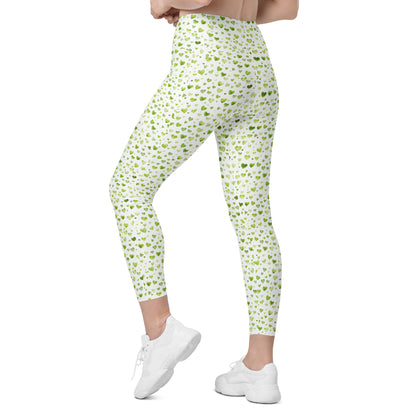 Leggings mit Taschen - Grünes Herzilein