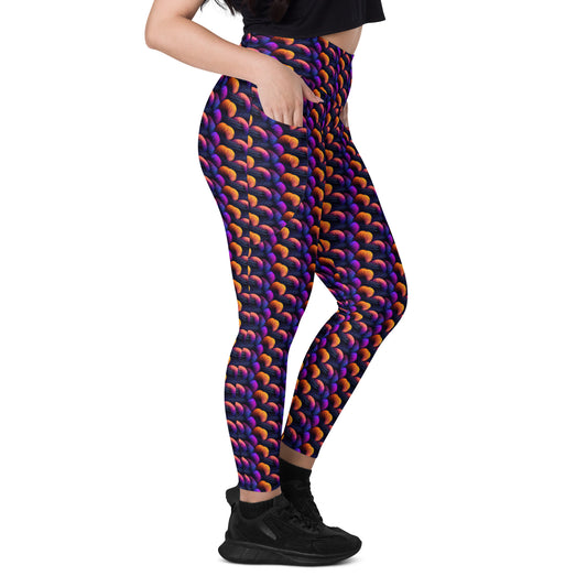 Leggings mit Taschen - bunte Knäuel