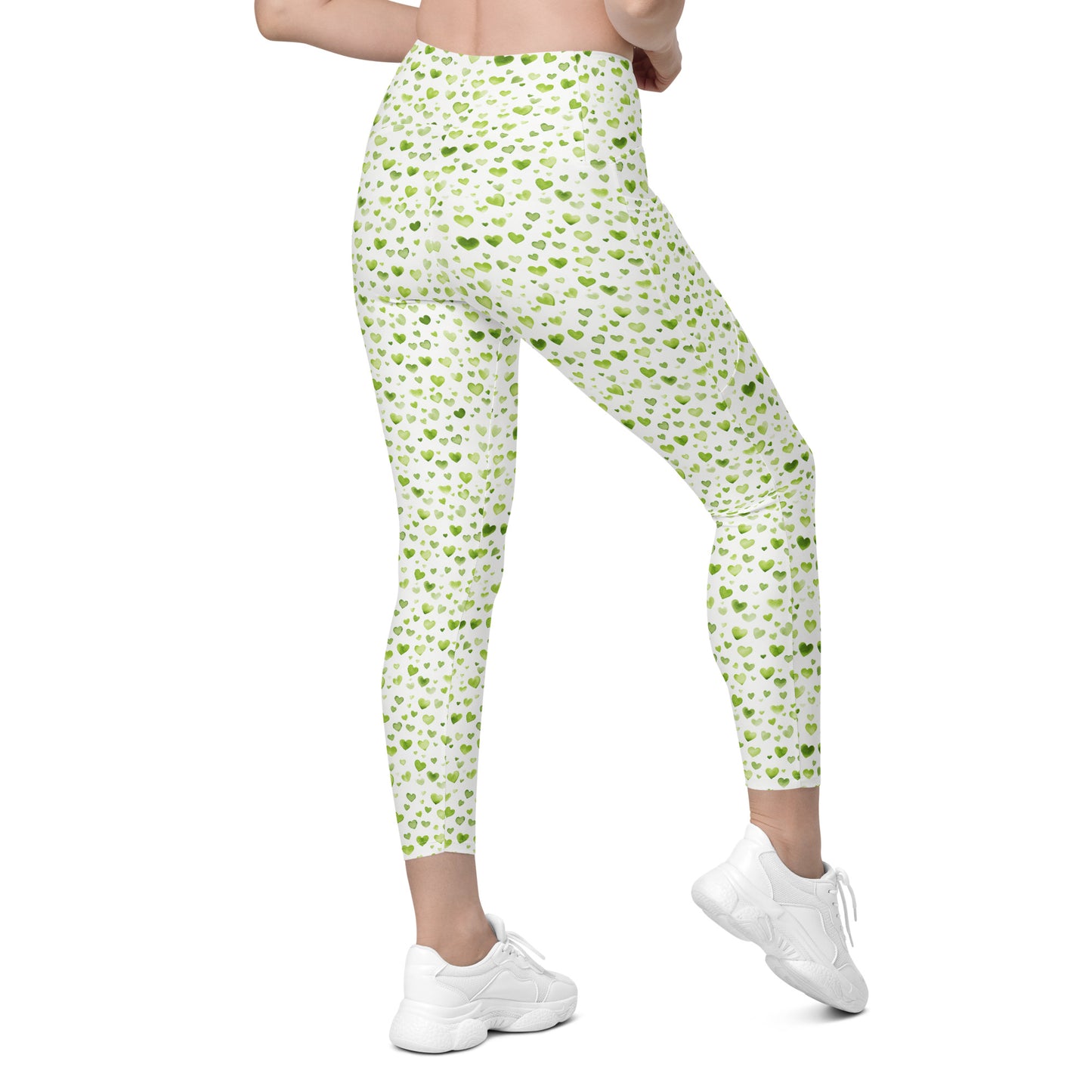 Leggings mit Taschen - Grünes Herzilein