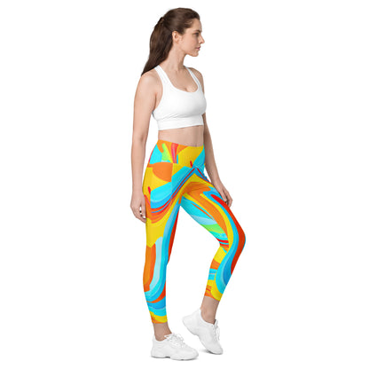 Leggings mit Taschen - Bunter Flow