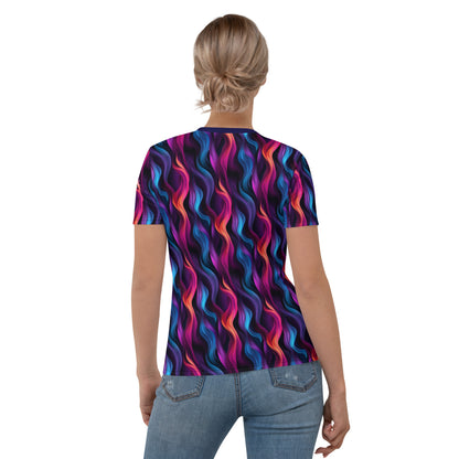 AllOver-Damen-T-Shirt - Feuerwellen