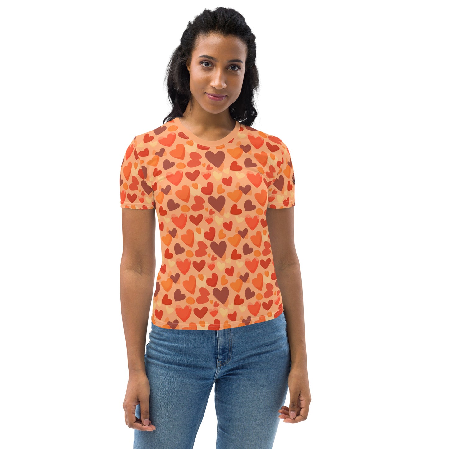 AllOver-Damen-T-Shirt - Meer aus Herzchen