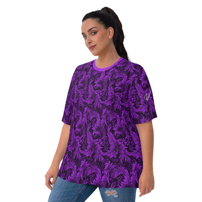 AllOver-Damen-T-Shirt - Exoticblüte-Violett