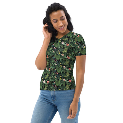 AllOver-Damen-T-Shirt - Papagei im Urwald