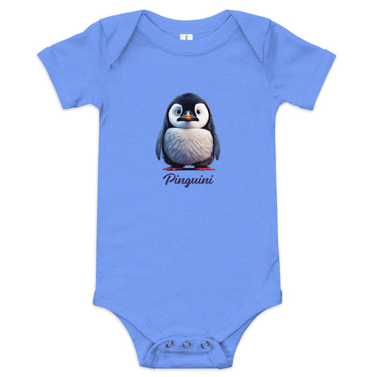 Kurzärmliger Baby-Einteiler - Pinguini