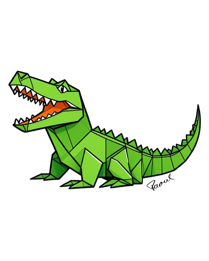 DryBlend® T-Shirt - Origami das Krokodil