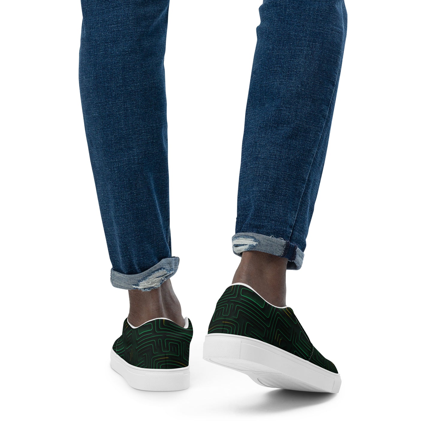 Herren-Canvas-Slipper - Green Cyber