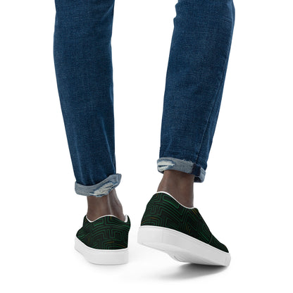 Herren-Canvas-Slipper - Green Cyber
