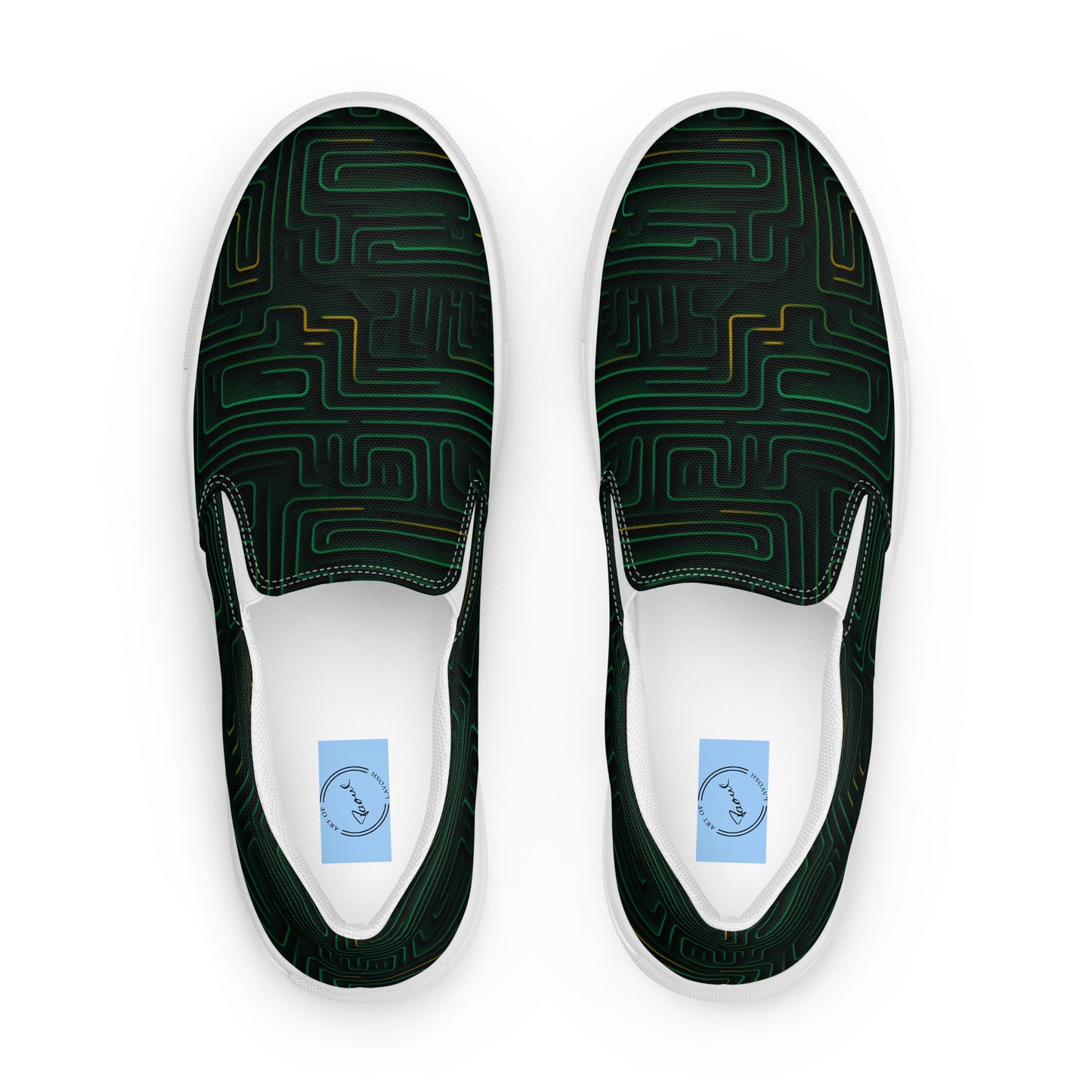 Herren-Canvas-Slipper - Green Cyber