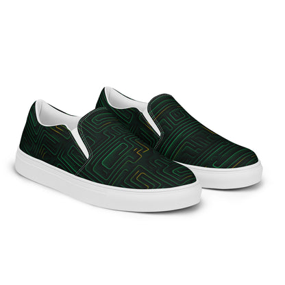 Herren-Canvas-Slipper - Green Cyber