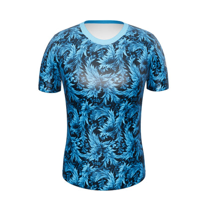 AllOver-Damen-T-Shirt - Exoticblüte-Blau